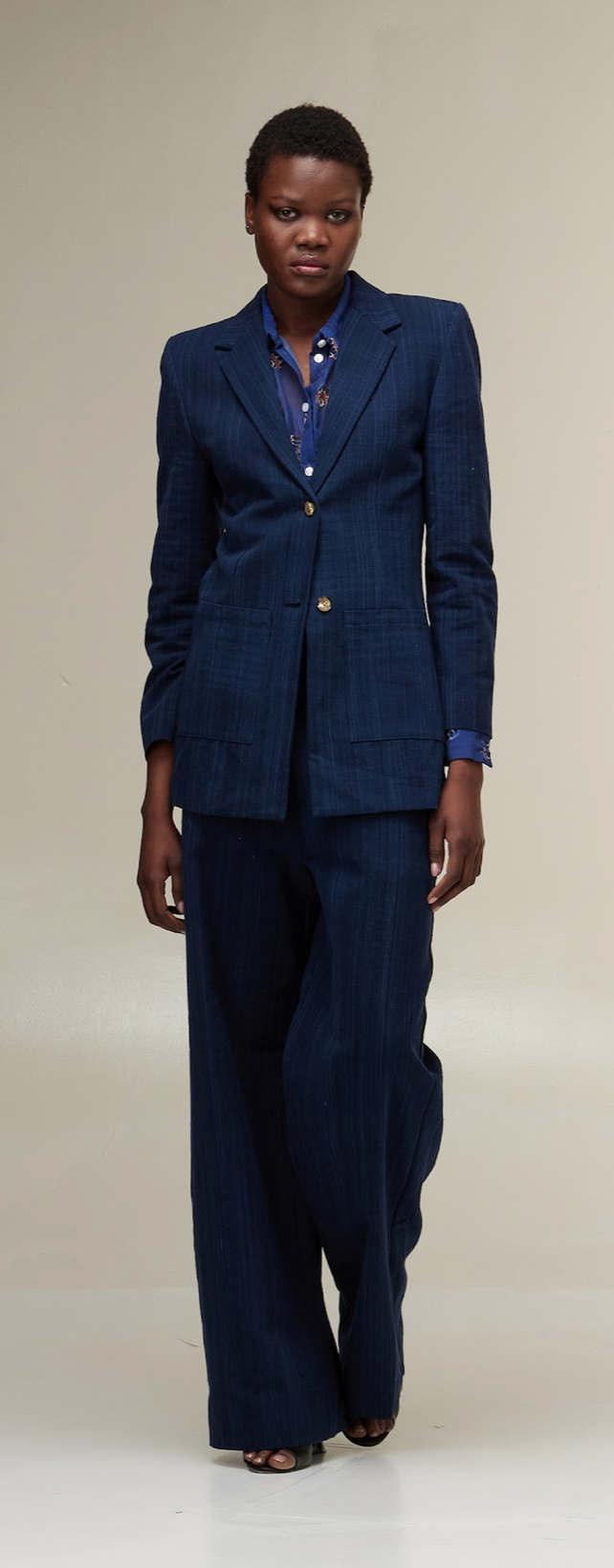 Indigo blue palazzo trousers