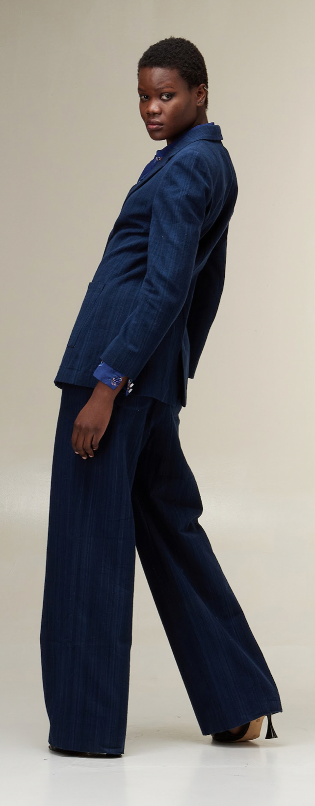 Indigo blue palazzo trousers